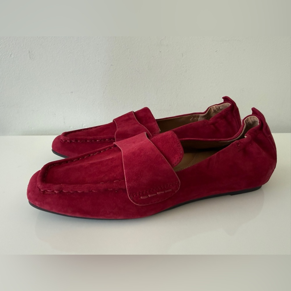 GENTLE SOULS By KENNETH COLE Sophie Slip-On Suede Flat Loafers Shoes 9 Red - Picture 5 of 7